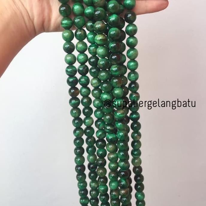 promo harga murah  green tiger eye biduri sepah hijau mata singa 12mm natural akik bahan Terbaru