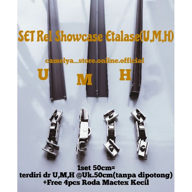 U,M,H Coklat Etalase Aluminium Per Meter+Roda/Rel Kaca Showcase Etalase Aluminium Per Meter
