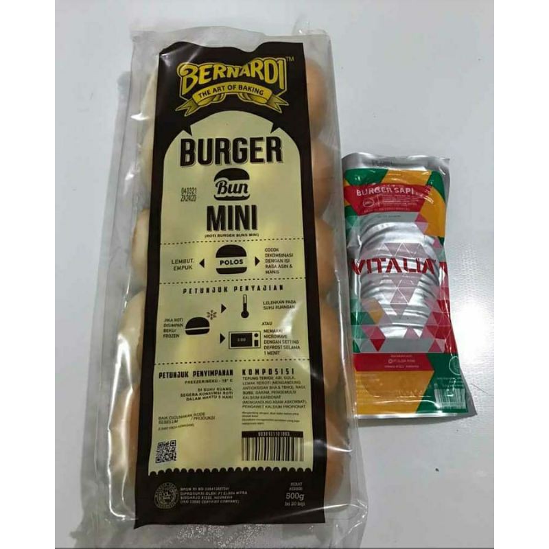 

Paket Hemat Bernardi Roti Polos Mini dan Burger Sapi Vitalia Termurah