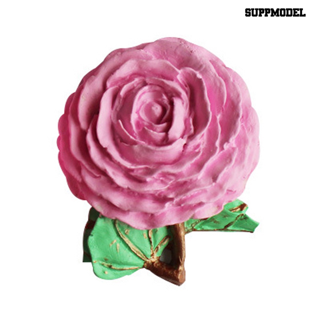 Cetakan Adonan Kue Fondant Desain Bunga Rose 3D Bahan Silikon Untuk Dekorasi