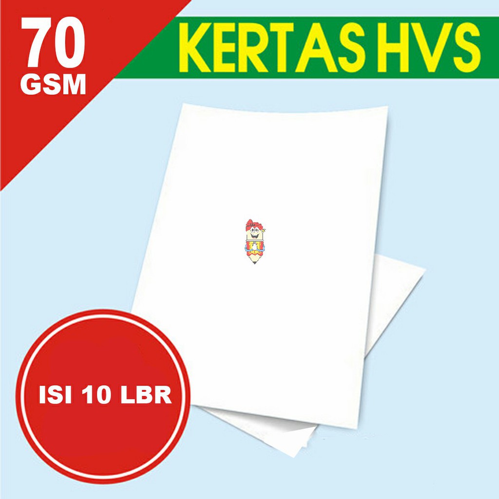 

HVS 70 GSM eceran ukuran A4/F4 isi 10 lbr