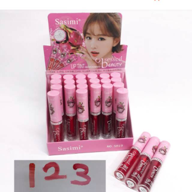 Lip tint sasimi Obessed Beauty / buah Naga 24 pcs