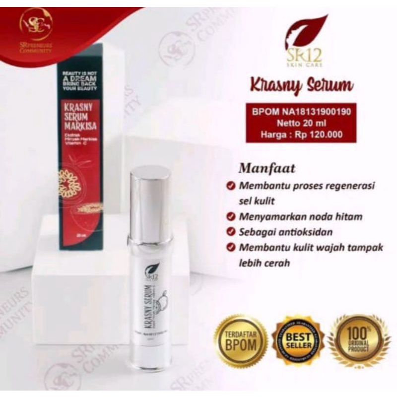 SERUM SR12 KRASNY - SERUM SR12 HERBAL SKINCARE - SERUM VIT C - SERUM KULIT KERING - SERUM MARKISA - SERUM GLOWING FLEK HITAM