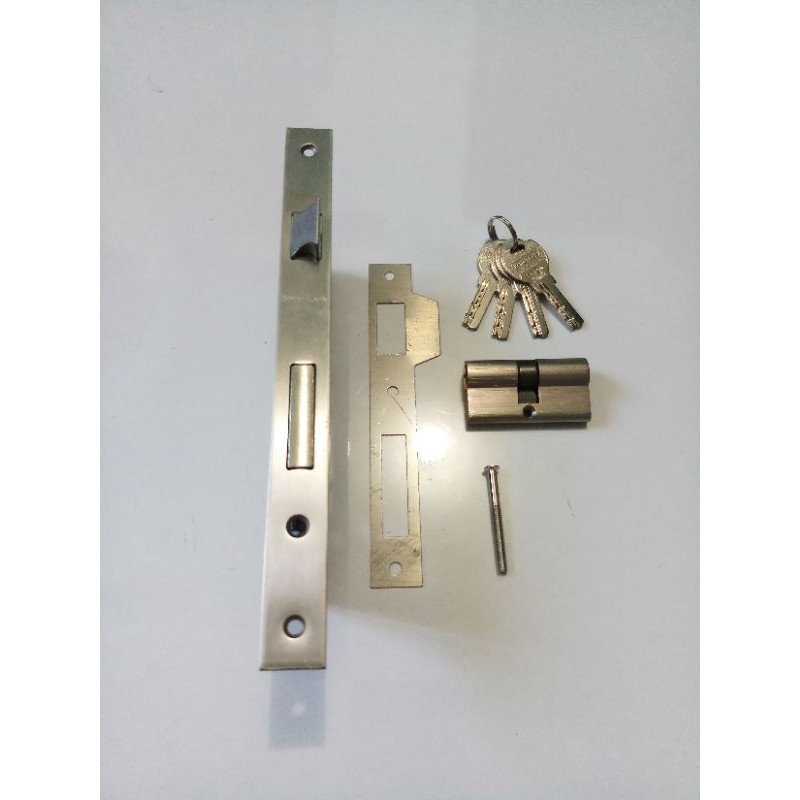 HANDLE BESAR SET GRANAT/BULAT PUTIH / GAGANG KUNCI PINTU RUMAH BENELOCK