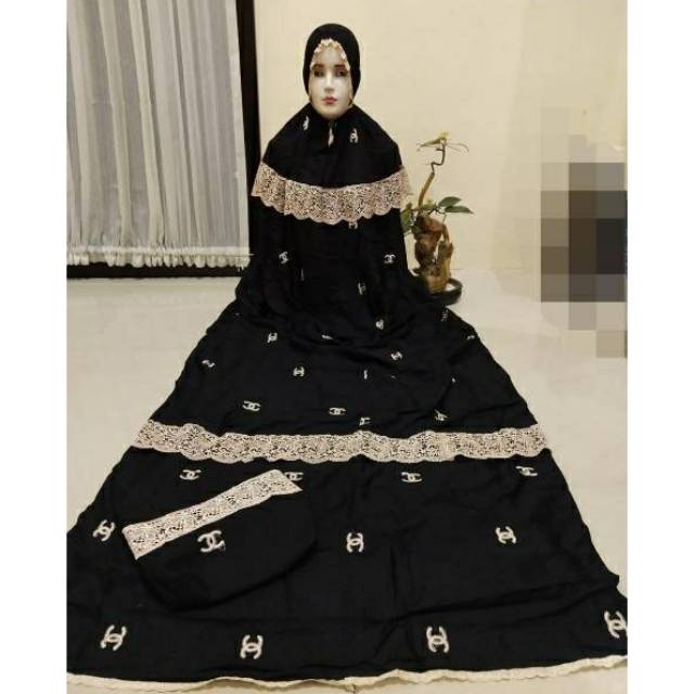 Mukena Terusan Bordir Channel renda