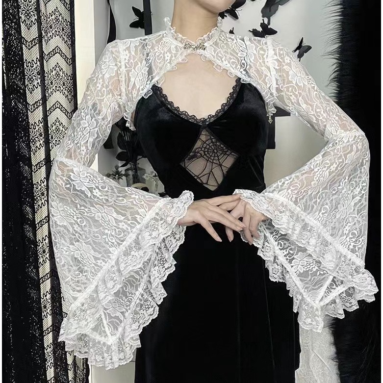 Women Lace Gothic Long Sleeve Capes 8495 (S/M/L)