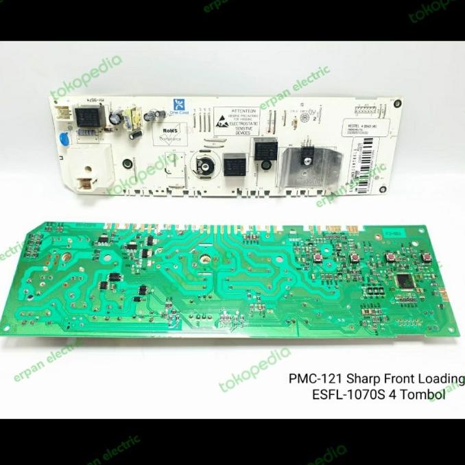 ------] MODUL PCB MESIN CUCI SHARP FRONT LOADING ES-FL1070S 4 TOMBOL