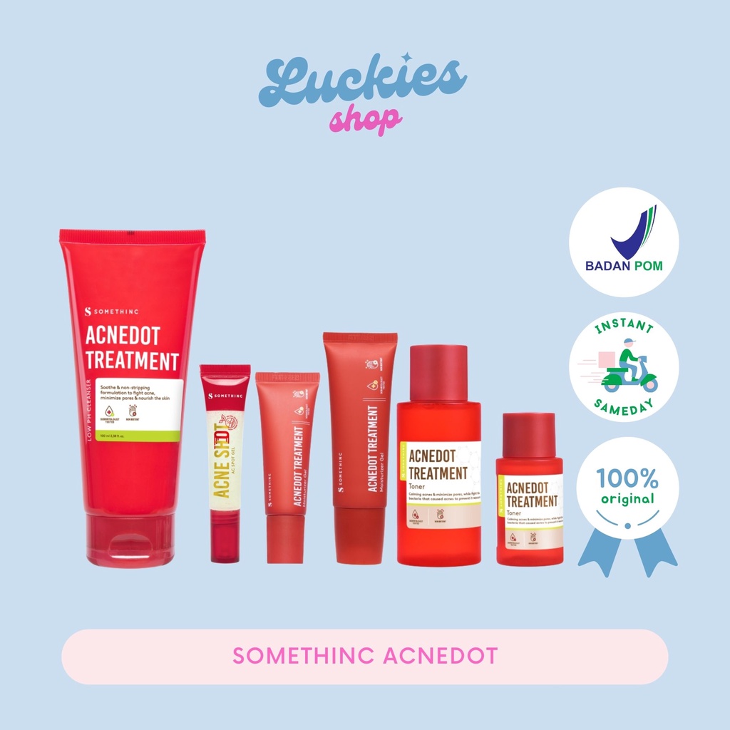 BPOM SOMETHINC Acne Shot AC Spot Gel Obat Totol Jerawat Anti Gosong Acnedot Cleanser Moisturizer Toner