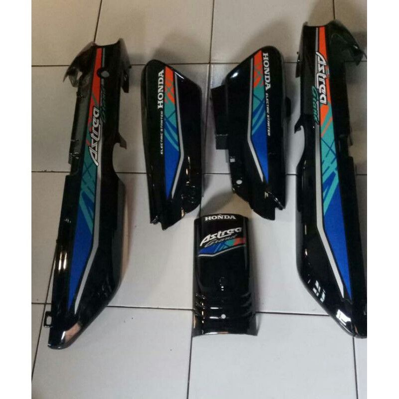 paket bodi atrea grand bulus set tutup box aki panel depan honda grand bulus