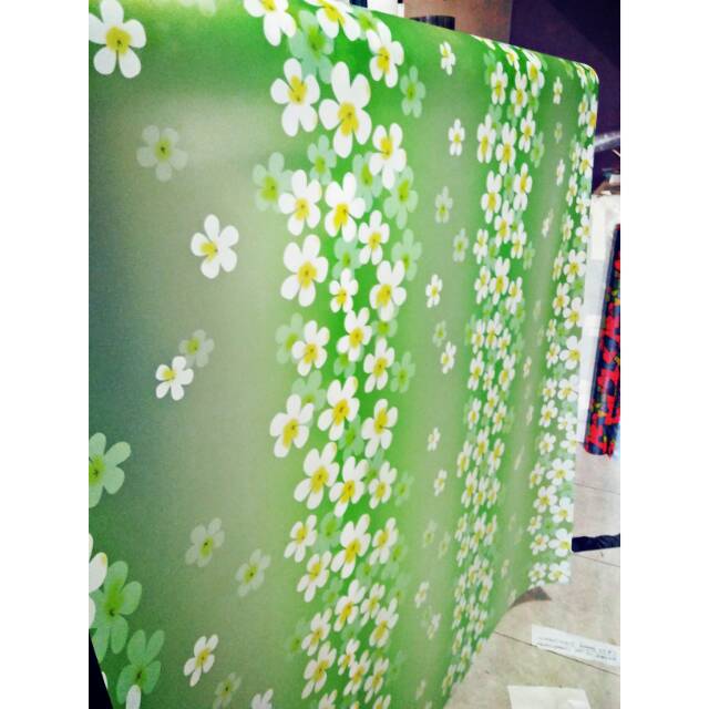 stiker kaca motif bunga hijau, stiker kaca jendela SUNBLAST MOTIF