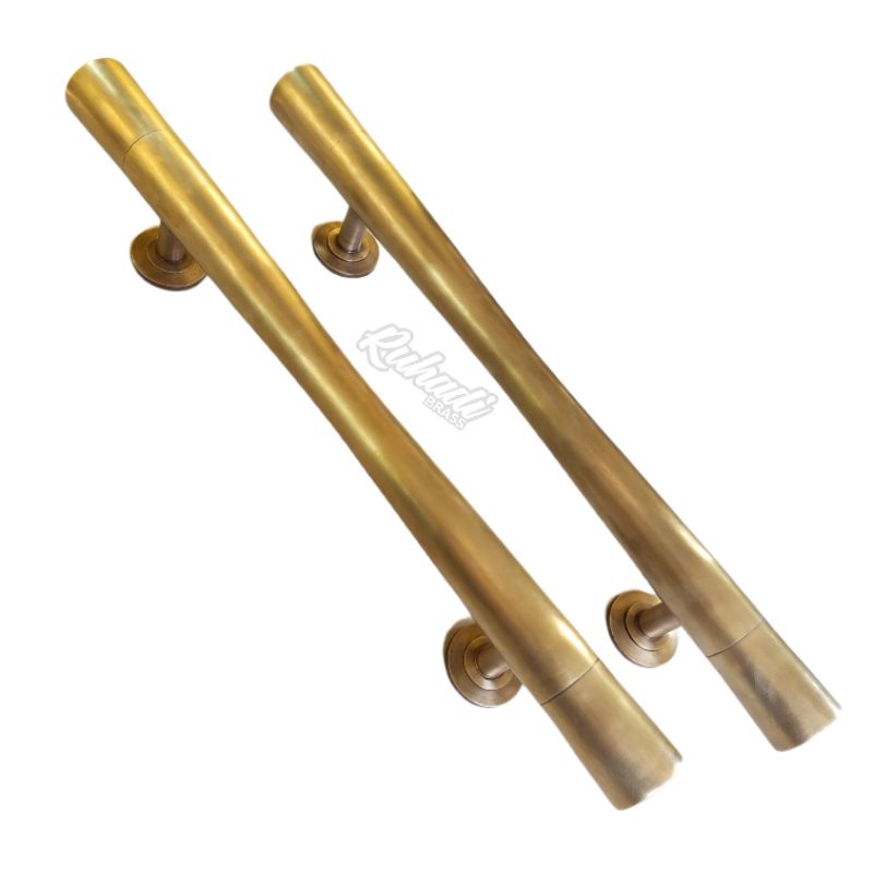 Handle Pintu Kuningan Antik Gagang Pintu Rumah Gerbang Kuningan Antik Motif Polos 60cm