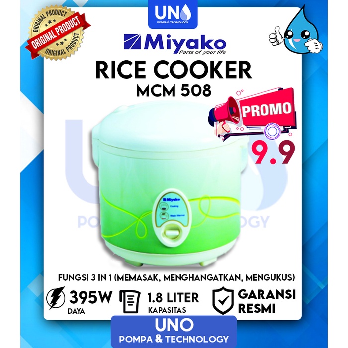 Miyako Magic Com Rice Cooker Penanak Nasi MCM-508 / MCM508 / MCM 508