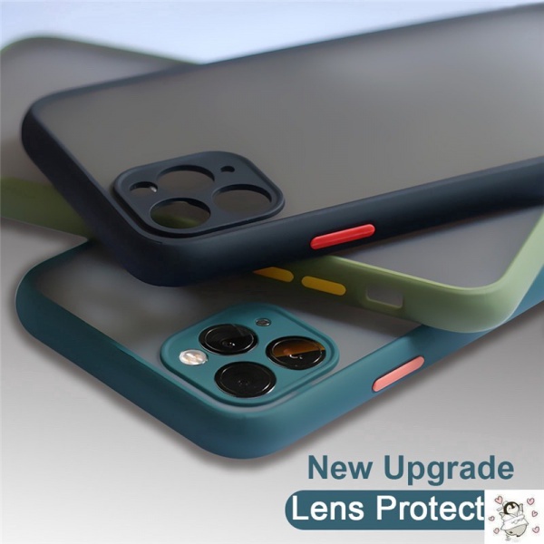 Pelindung telepon lensa kamera untuk iPhone 7 8 plus xs max XR 11 11 Pro Max penutup belakang matte