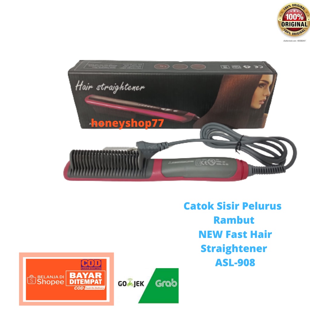 NEW ASL-908 catok sisir pelurus rambut fast hair straightener