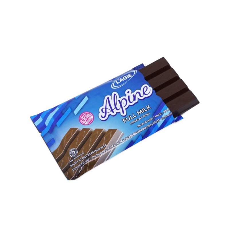 Lagie Alpine Full Milk Cokelat Susu Coklat Batang 60gr