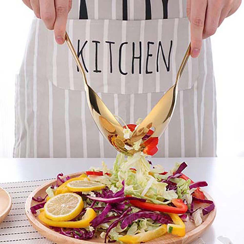 [Elegan] Sendok Dessert Besar Menggunakan Peralatan Prasmanan Food Server Sendok Garpu Makan Alat Restoran Sendok Garpu