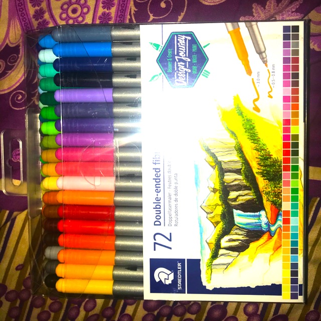 

staedtler 72 double ended fibre tip pens