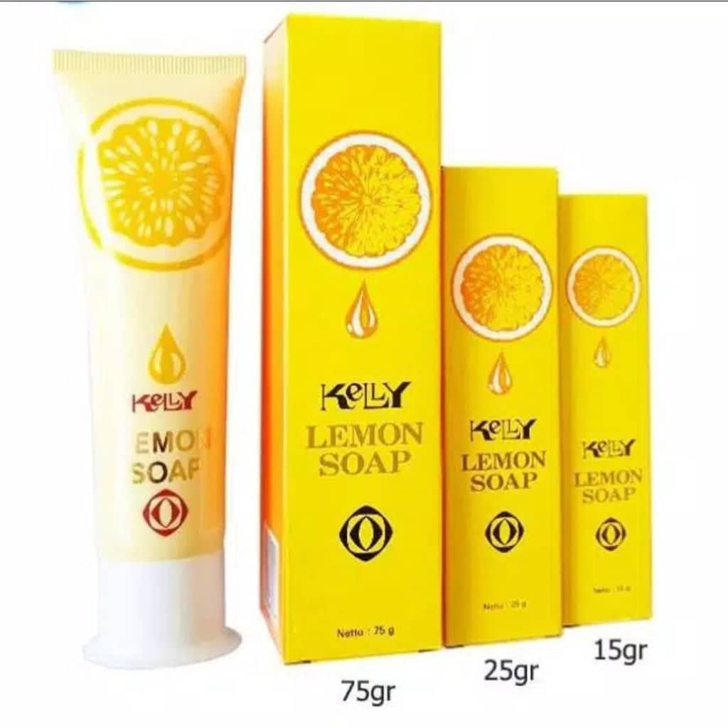 KELLY LEMON SOAP Original BPOM - Sabun Muka Kely / Cleanser keli 75gr 25gr 15gr / 75 25 15 gr / gram Facial Wash