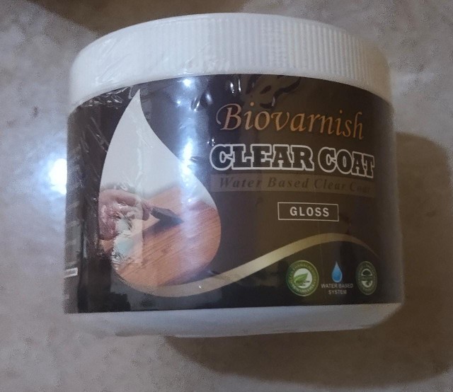 Finishing Kayu Waterbased Biovarnish Clearcoat Gloss Kemasan Mini Can