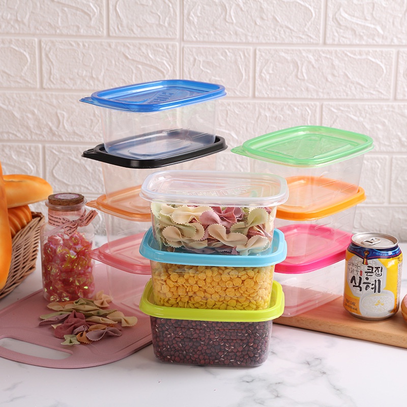 1Pc Disposable Food Packaging Box / Transparent Plastic Takeaway Food Bowl With Lid