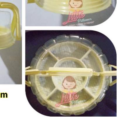 ➱ (ISI 10PCS - CT20 GAGANG SEKAT KREM) Mika Tumpeng Mini Gagang D20 Sekat 8 KREM/Mika Tumini Sekat ➬