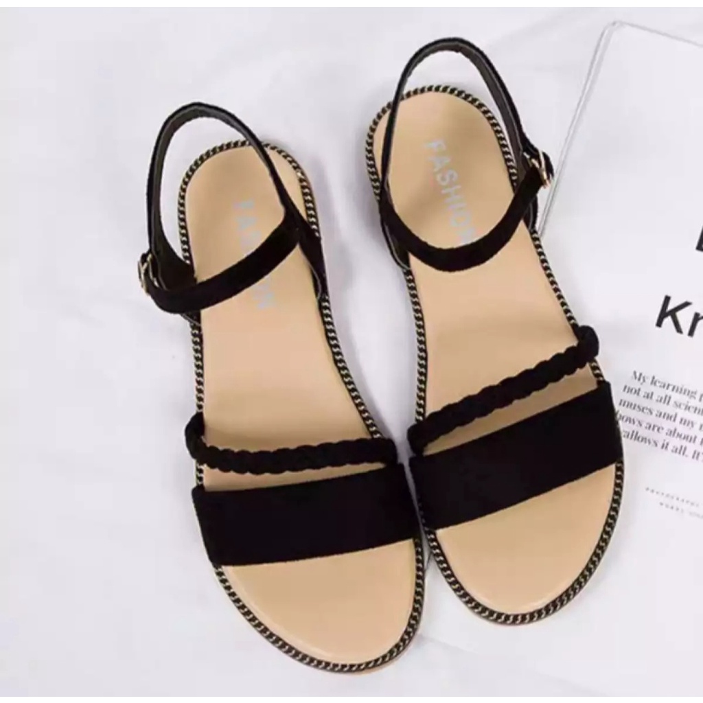 Sandal Wanita Strap KEPANG SUEDE