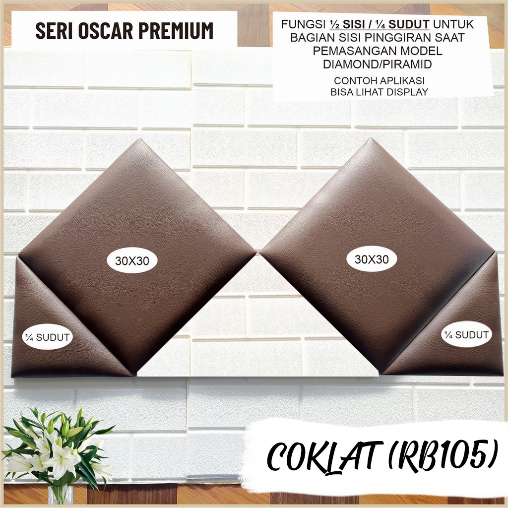 Pusat Wallpaper - Promo Oscar Premium Soft Pack Headboard Bed Foam 3D Wallpanel Dinding Premium Wallpaper Dinding Kedap Suara Wallfoam Modern