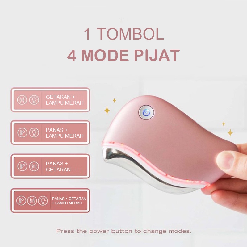 Guasha Beauty Machine Face & Body Rejuvenation Massager Wajah Pemijat Perawatan Kulit Anti Anging Facial Massage-4