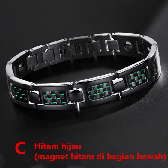 Gelang Baja Karbon Baja Titanium/Gelang Kesehatan Bio Energy Magnetic Gelang Belence-C