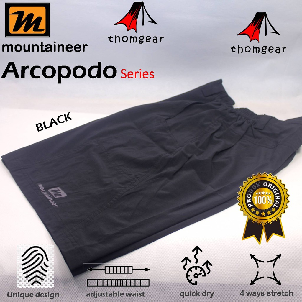 Mountaineer Arcopodo Celana Gunung Hiking Pendek Olahraga Quickdry Stretch Thomgear Paiton Probolinggo