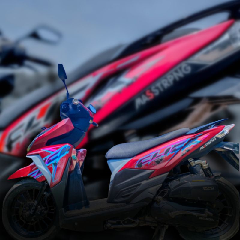 STRIPING TRANSPARAN VARIO LED 2015 2016 2017 125-150 CLICK STRIPING VARIO LED CUSTOM