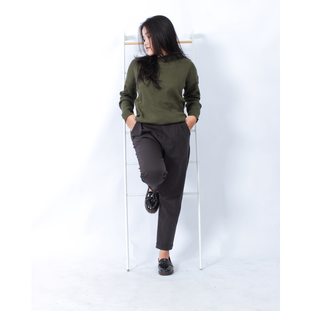 TokoMilkan - Atasan Sweater  Rajut Wanita Boxy Premium | Sweater Rajut Wanita