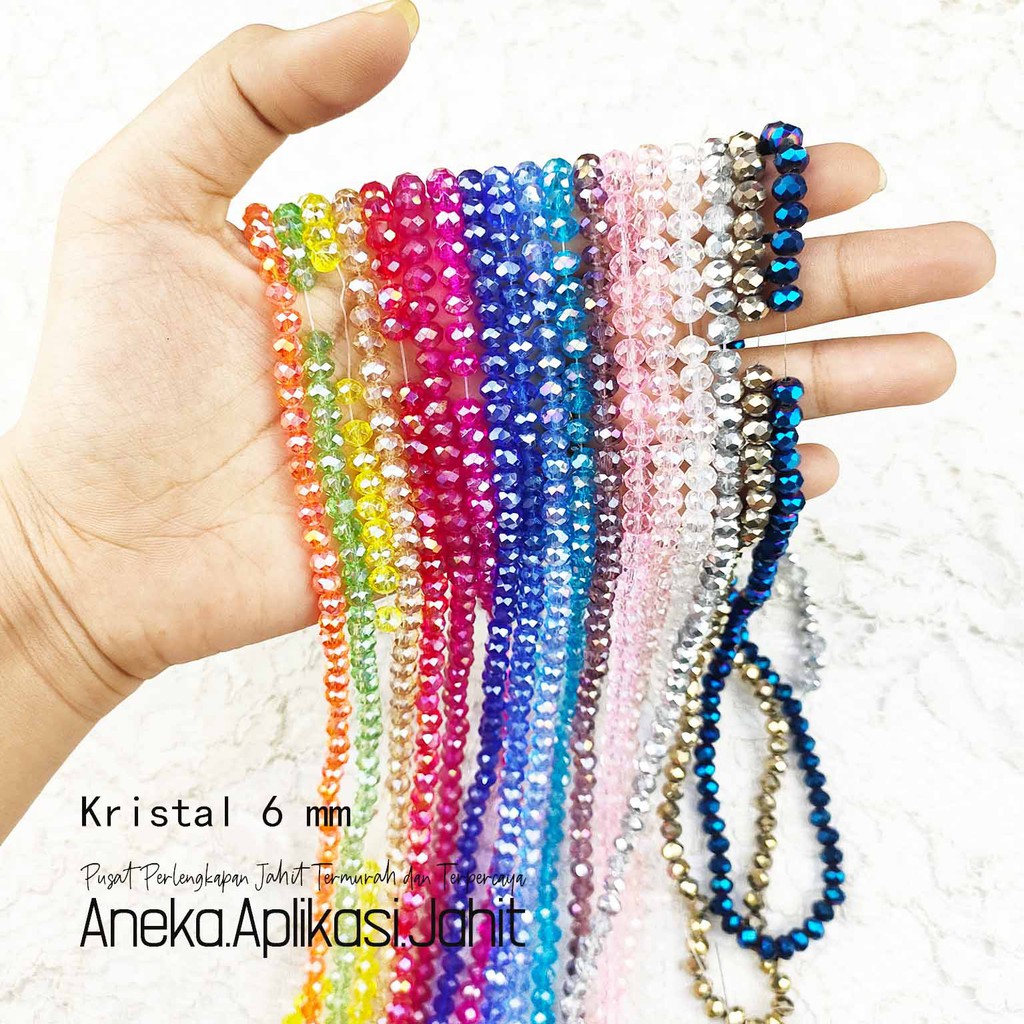 [1/2] KRISTAL CEKO BAKPAU  6 MM / KRISTAL JAHIT CEKO BAKPAU 6 MM