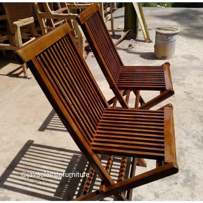 KURSI LIPAT JATI | KURSI TAMAN GARDEN OUTDOR-1