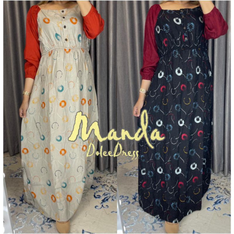 Daster Arab DOLCE MANDA Long Dress Rayon Maxi