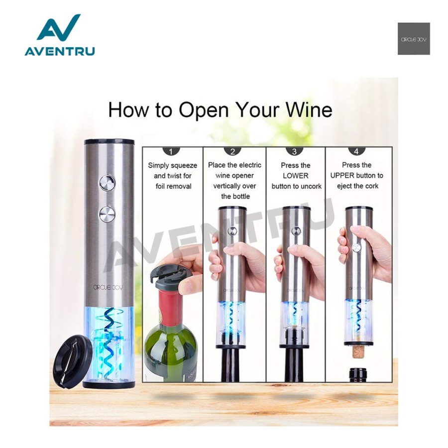 Circle Joy Electric Wine Bottle Opener / Pembuka Botol Wine