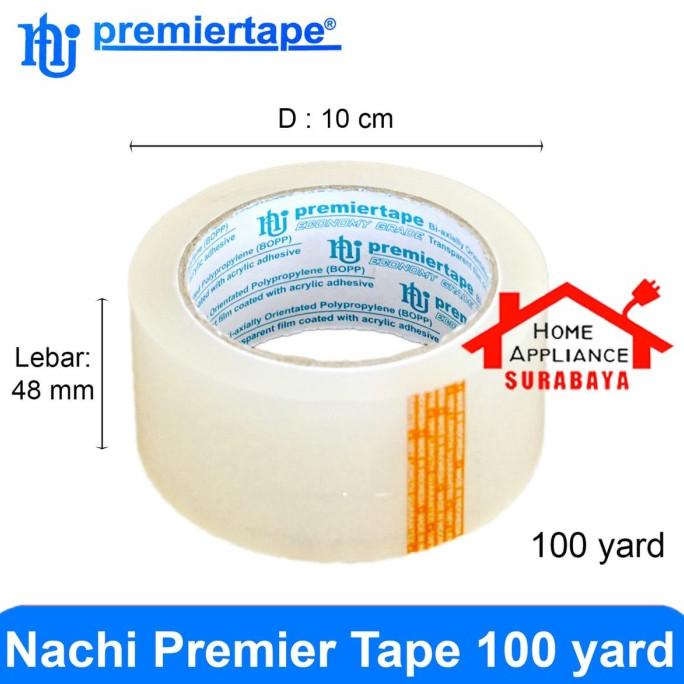 

TERBAIK!!! Lakban Isolasi Bening Nachi Premier Tape 48mm x 100 Yard / 48 mm x 100