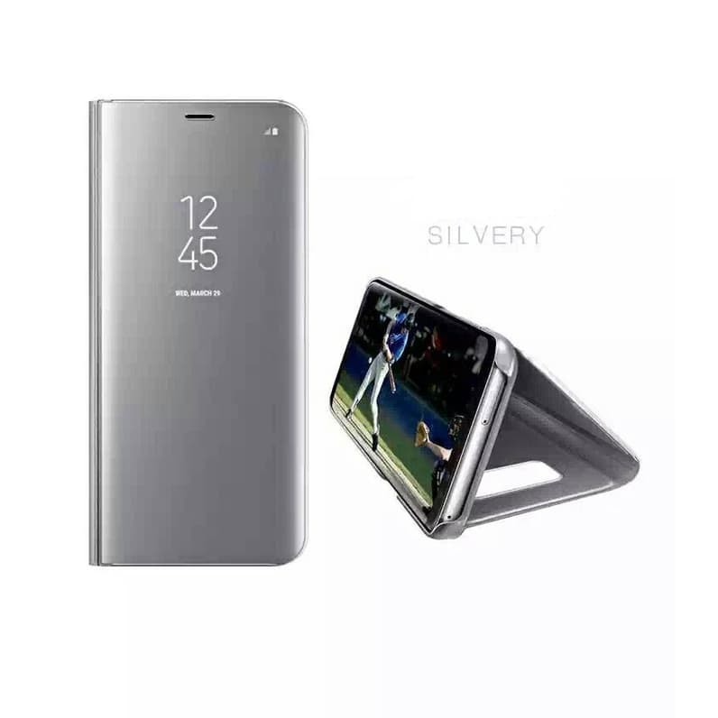J7 Pro Flip Cover Ori Clear View Plus Standing   Flip Mirror J7 Pro Jual