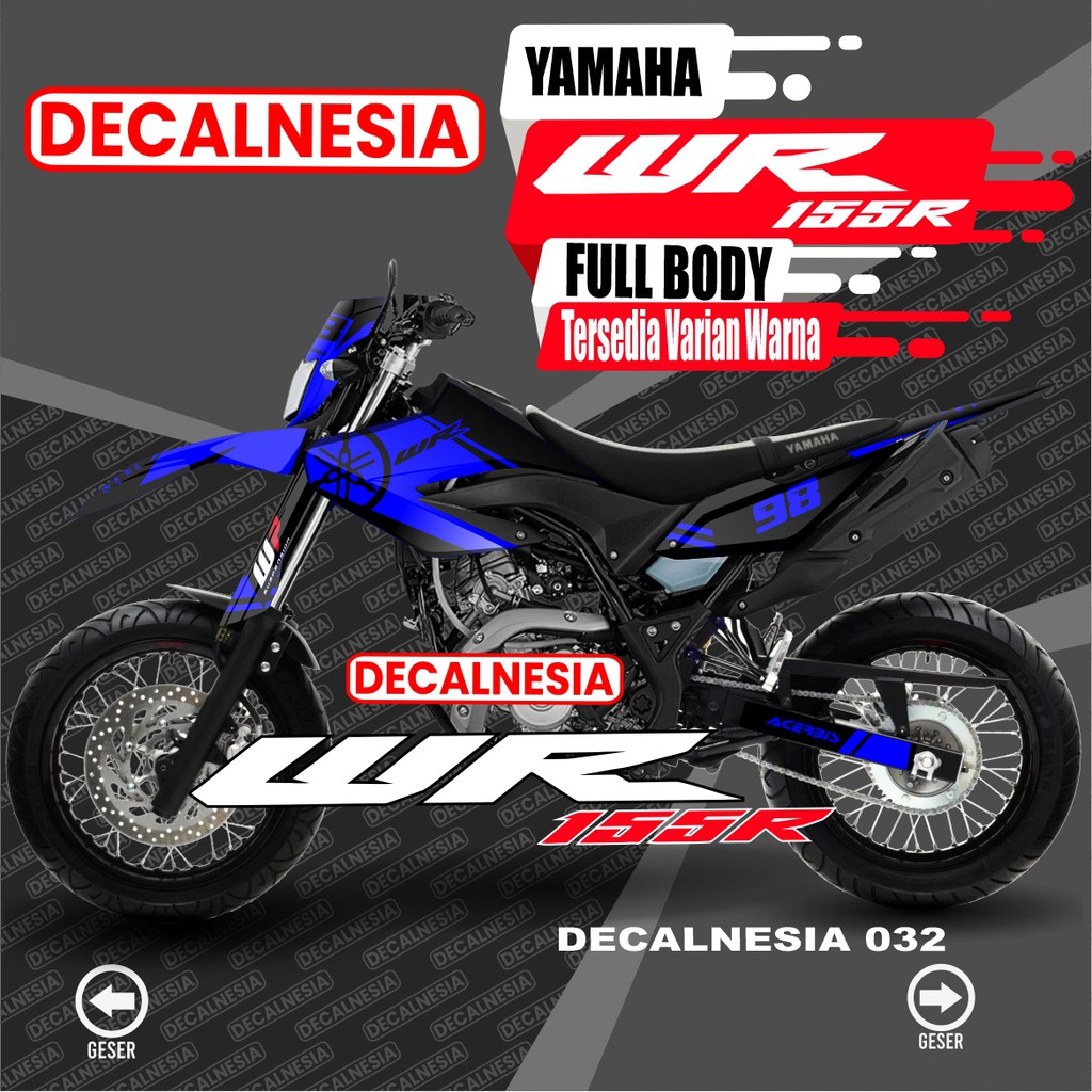 Decal WR155 Full Body Variasi Decal WR Supermoto Aksesoris Stiker Dekal Motor Yamaha WR 155 R