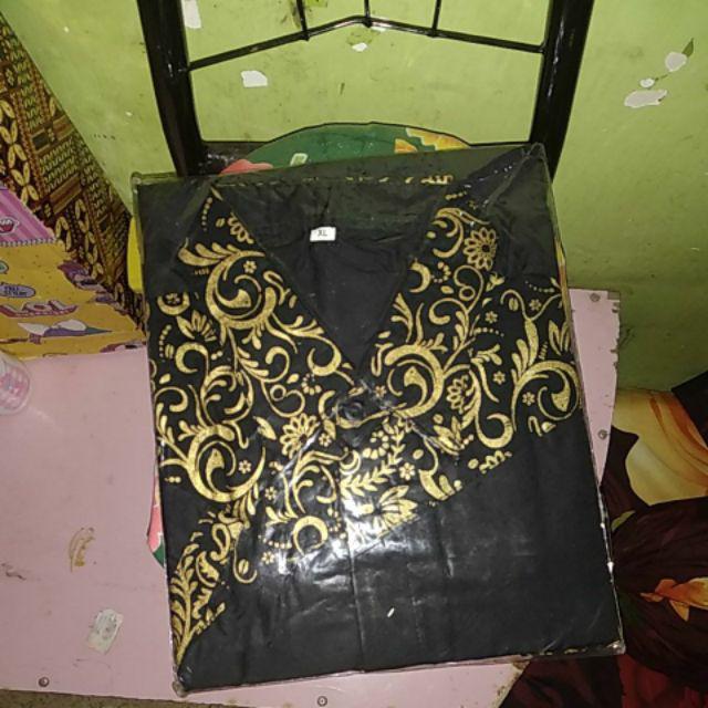Asifa Batik Hrb026 Kenongo Kemeja Tosca Pendek Pekalongan Padi M L Xl Sogan Tulis Halus Kemeja Batik
