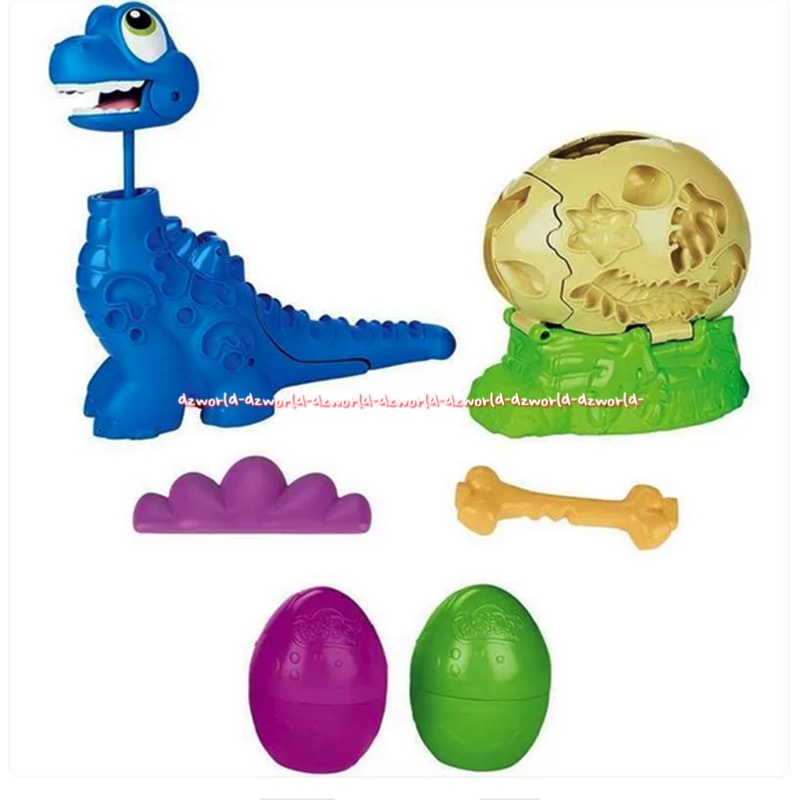 Play-Doh Dino Crew Growin Tall Bronto Dinosaur Mainan Lilin Playdoh Dinosaurus Bisa Tumbuh Tinggi