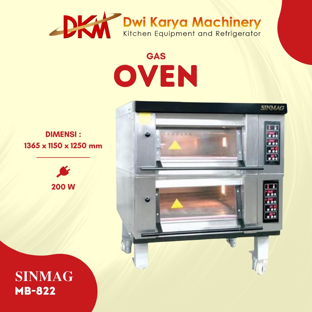 Sinmag Oven Gas 2 Deck 4 Loyang Otomatis MB-822