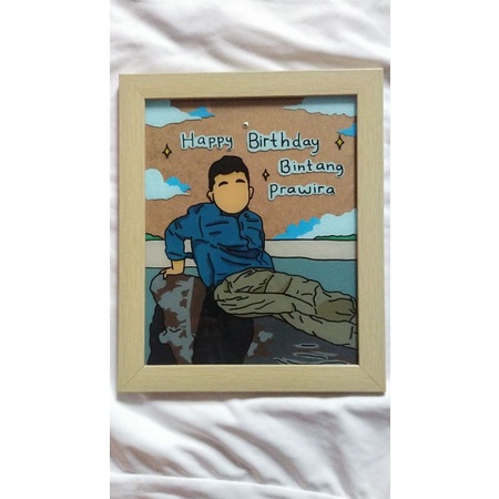 

Frame Painting/Anime painting/lukis kaca/custom 20×15