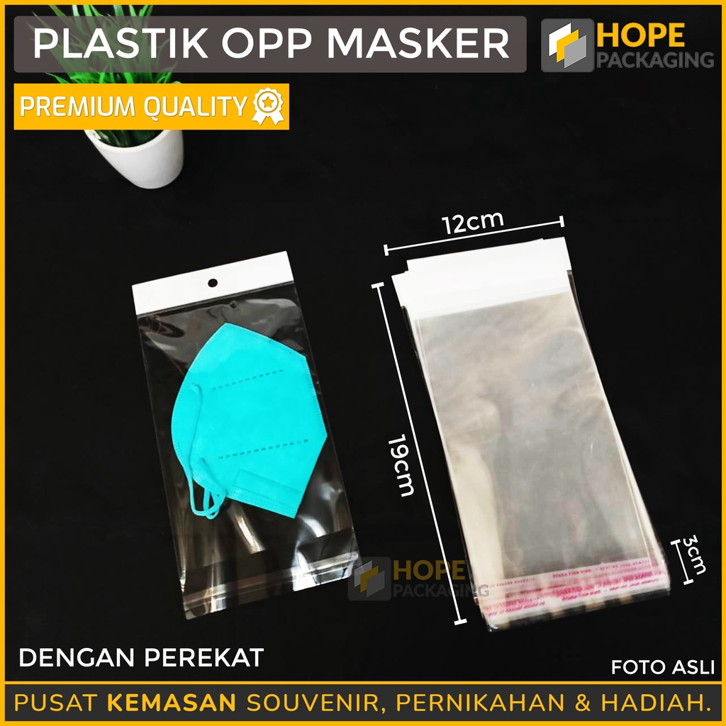 

[Harga / 50 Pcs] Plastik OPP Display Masker Perlize Uk 12x19 cm/ Kemasan Aksesoris