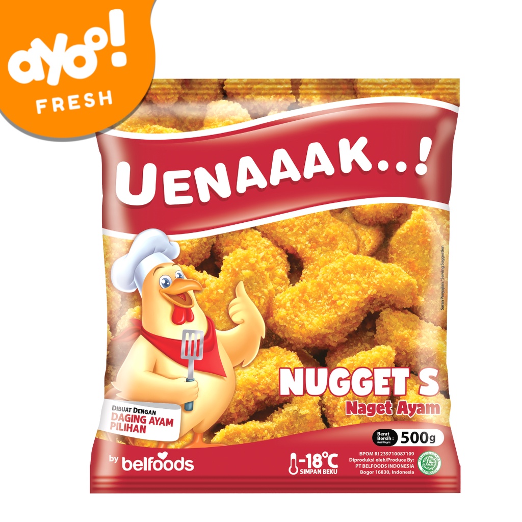 

Belfoods Uenaak Chicken Nugget S 500 g Pack