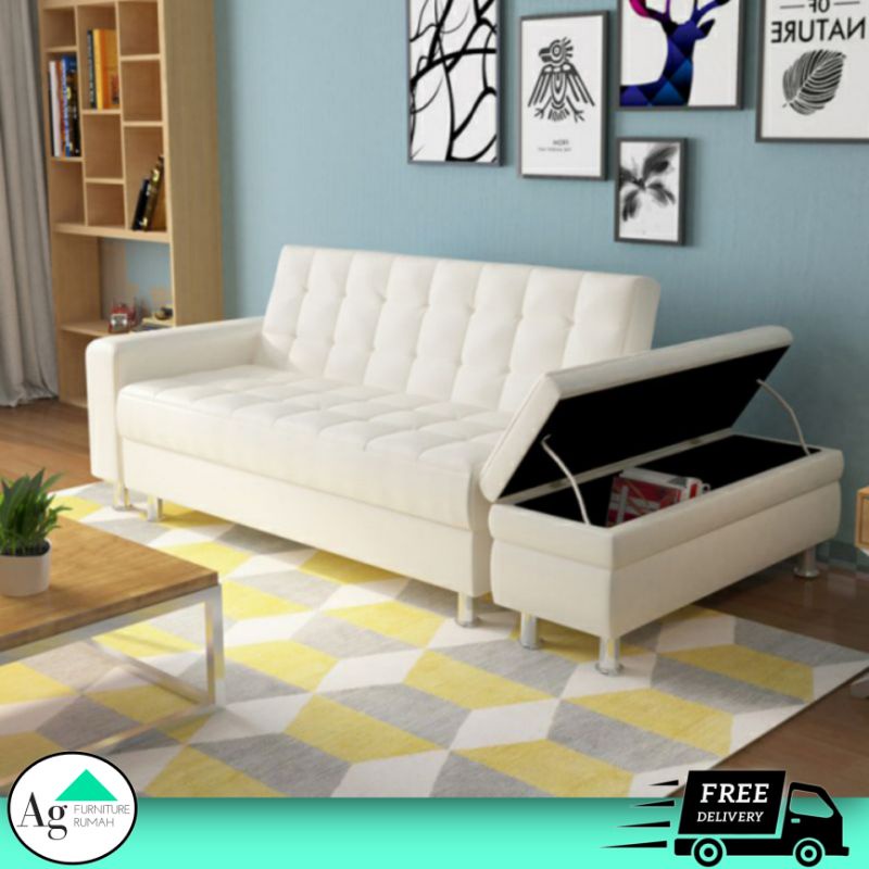 SOFA BED KURSI TAMU SOFABED 2 BOX SOFABED RECLINING