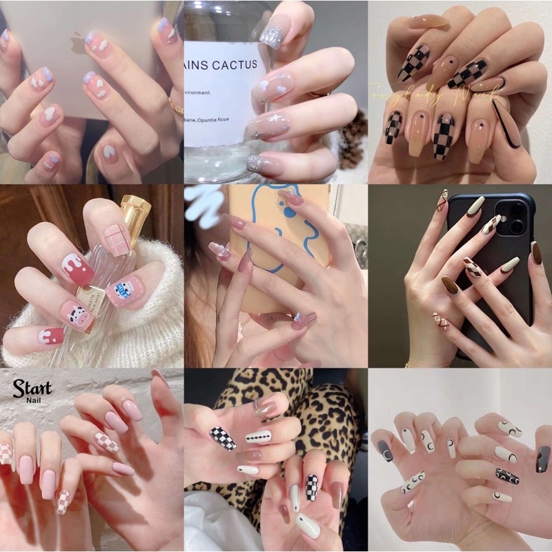 24 PCS Kuku Palsu/Fake Nails / Kuku Palsu Murah / Kuku Palsu Pengantin / Kuku Palsu Panjang /