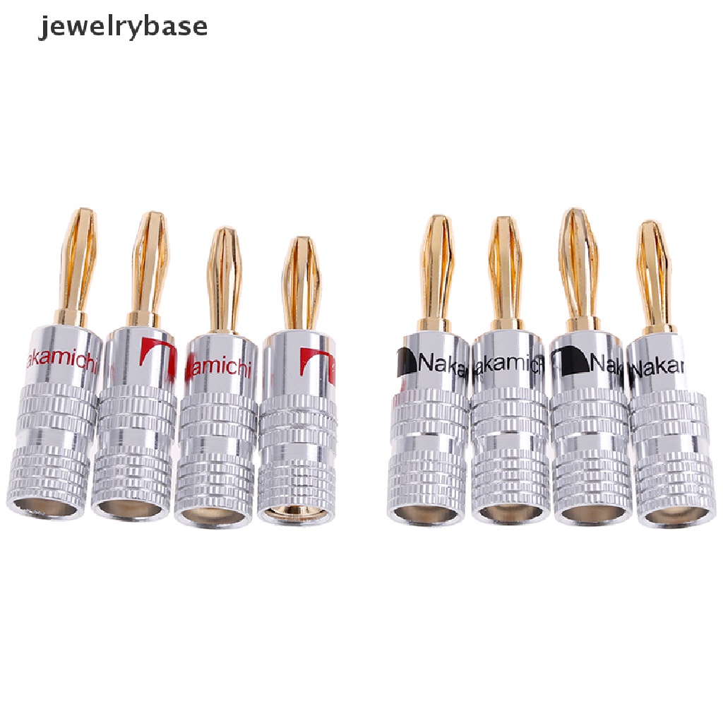 4 Pcs 2 Pasang Konektor Jack Audio Speaker Lapis Emas 24K  Butikan Butik