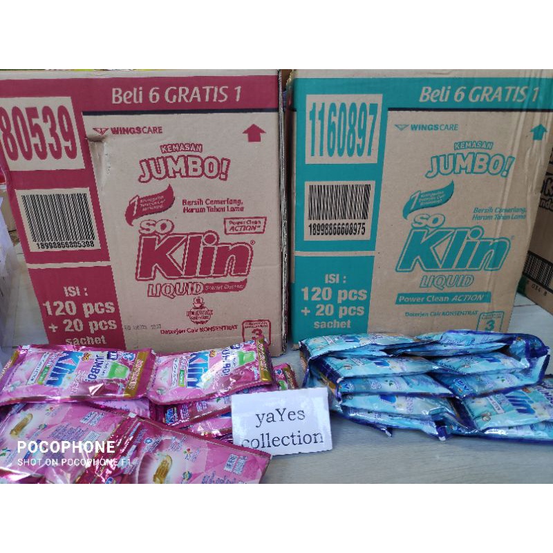 SoKlin Liquid Softergen So Klin Deterjen Cair Rencengan 12 Sachet Cuci Baju Renceng Kemasan JUMBO