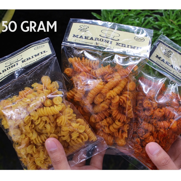 (TERLARIS) MAKARONI BANTET-BANTAT,KRIWIL&amp;KERANG 50g MAKANAN GURIH RINGAN KEKINIAN KHAS TASIKMALAYA